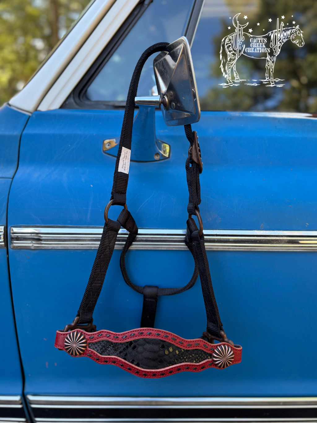 Red/Black Python Bronc Nose Halter