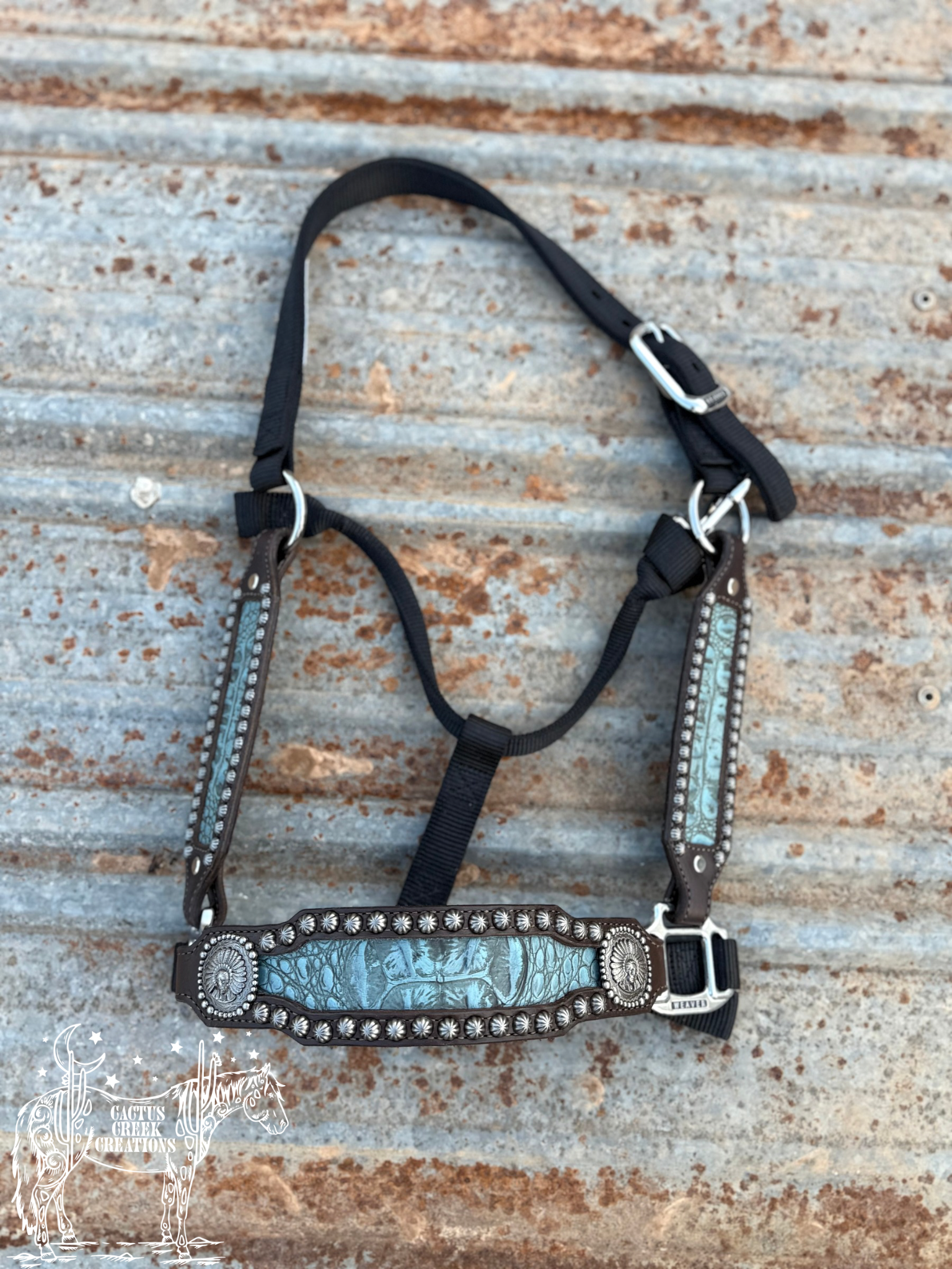 Denim Gator Bronc Nose Halter