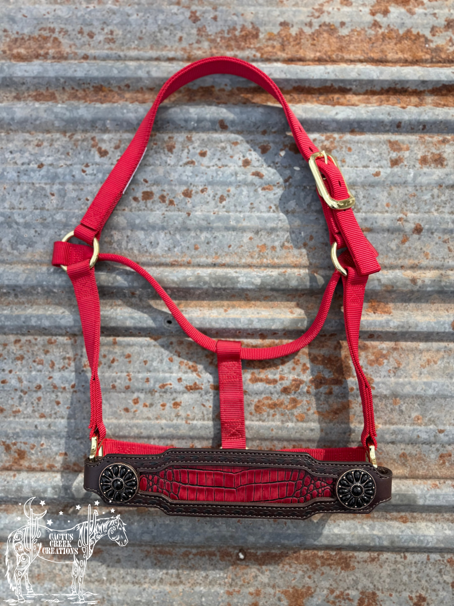 Red Gator Bronc Nose Halter