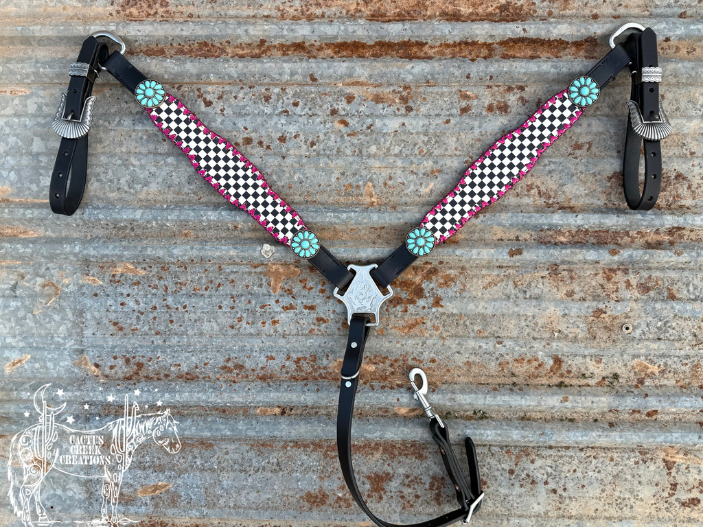Checker Print Breastcollar