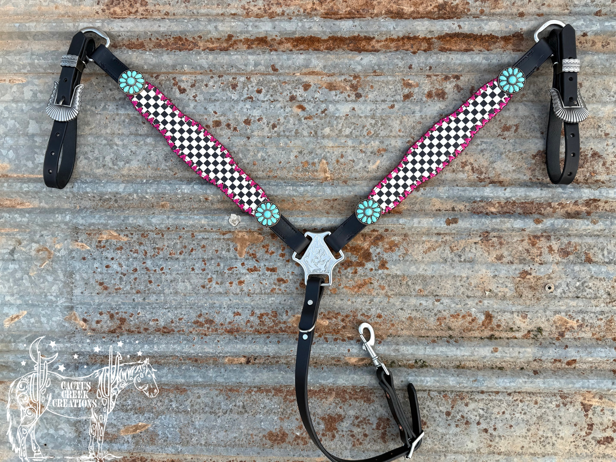 Checker Print Breastcollar