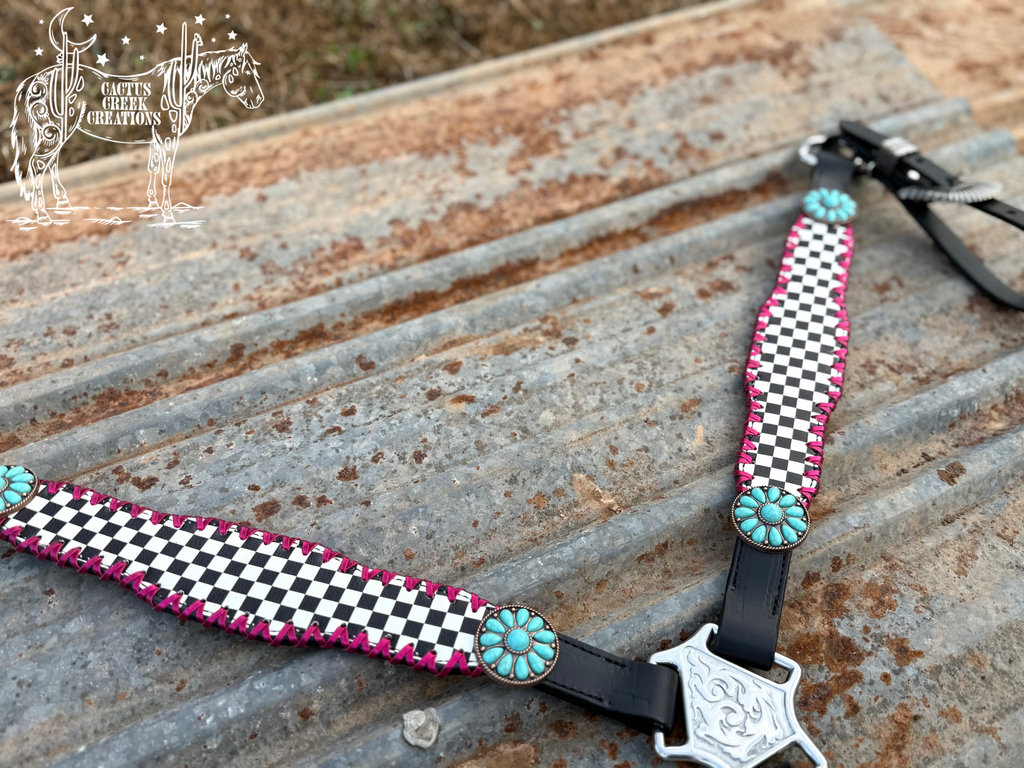 Checker Print Breastcollar